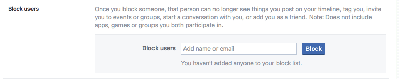 facebook block users