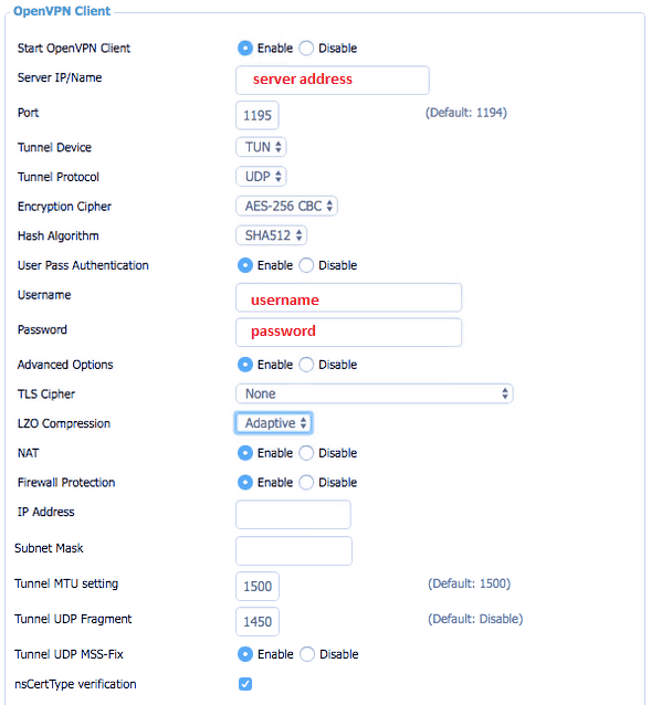 Cliente OpenVPN