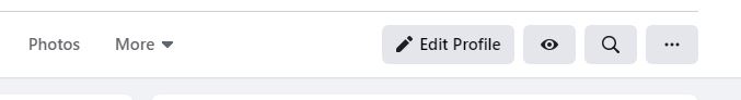 Edit Profile option on Facebook.