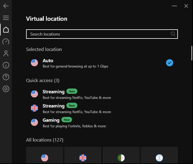 app per desktop di Hotspot Shield.