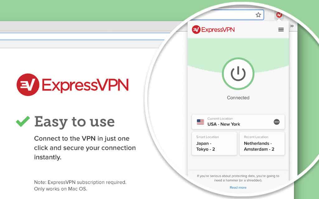 Extension de navigateur ExpressVPN