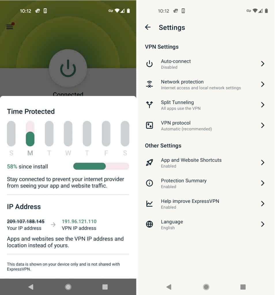 Temps de protection ExpressVPN