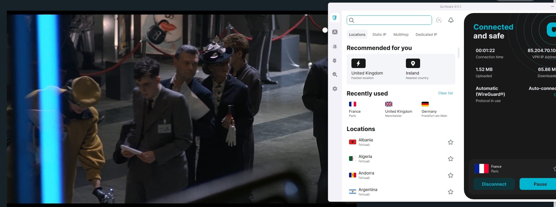 Streaming France TV with Surfshark