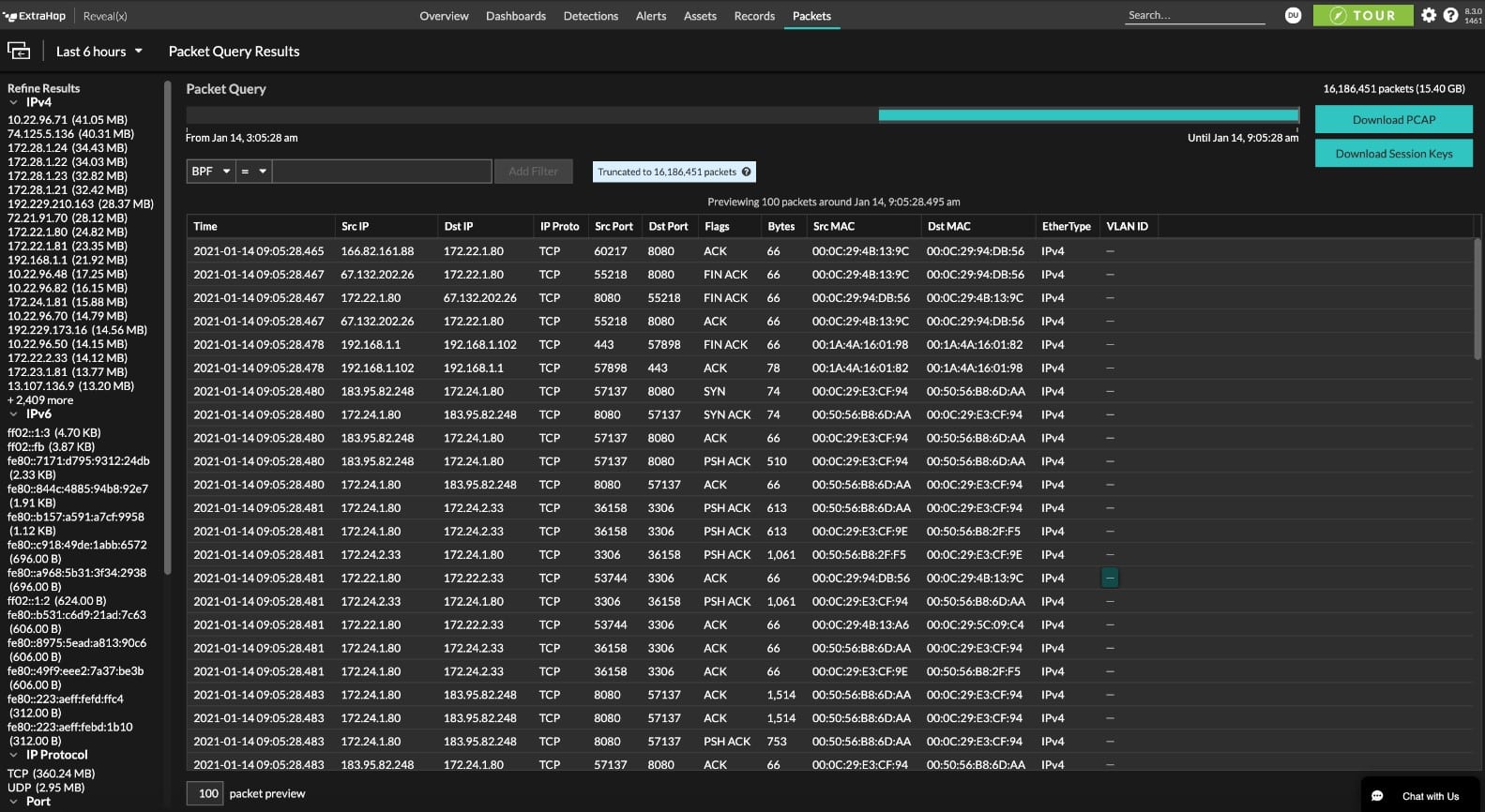 ExtraHop Revealx Network Monitoring