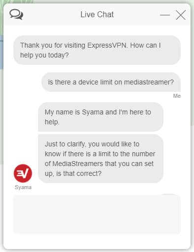 expressvpn support live chat