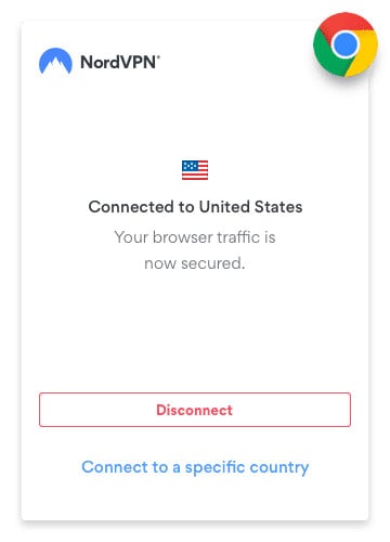 Chrome-Erweiterung von NordVPN