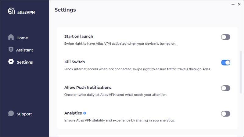ajustes de windows atlas vpn