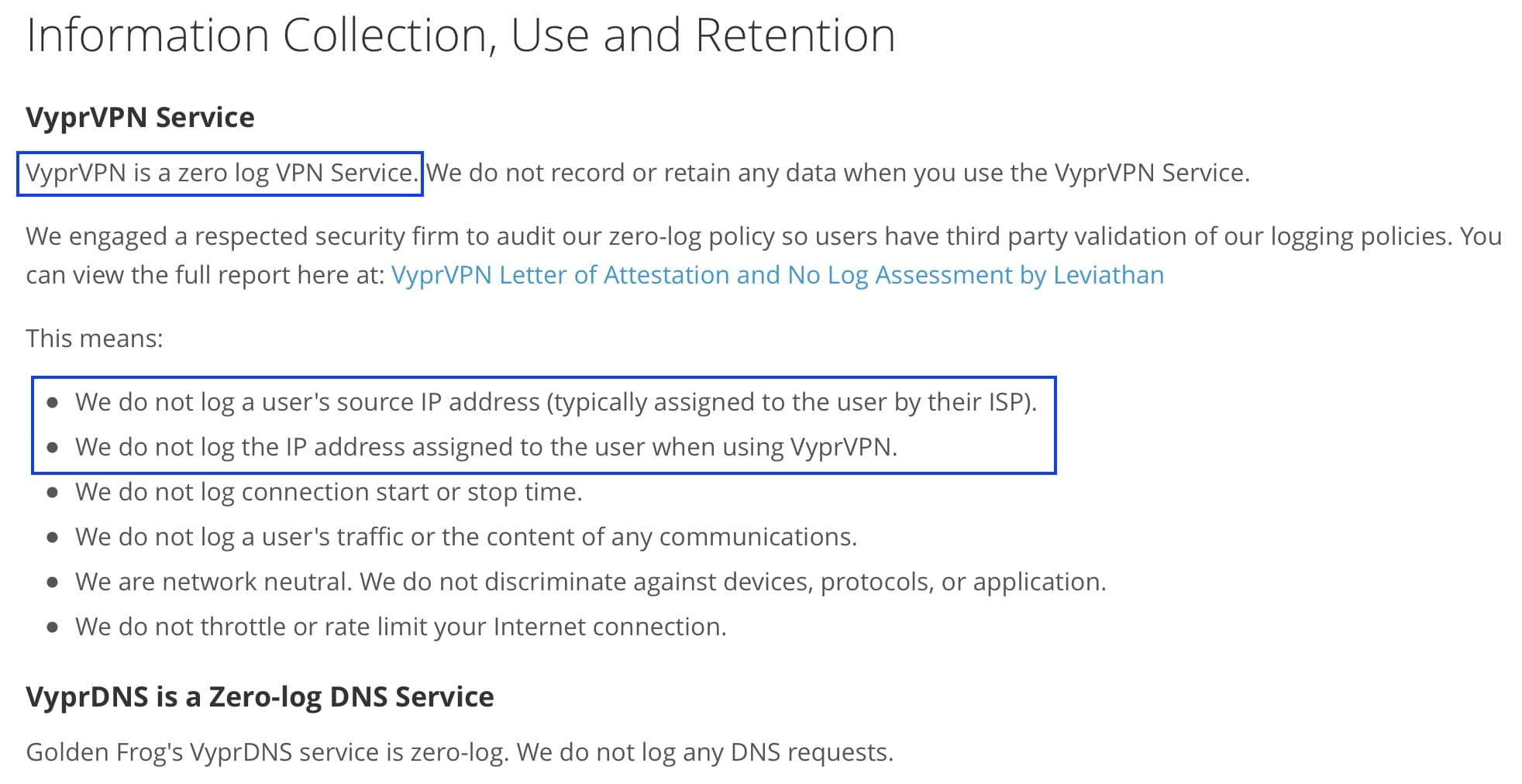 VyprVPN - Informativa sulla privacy