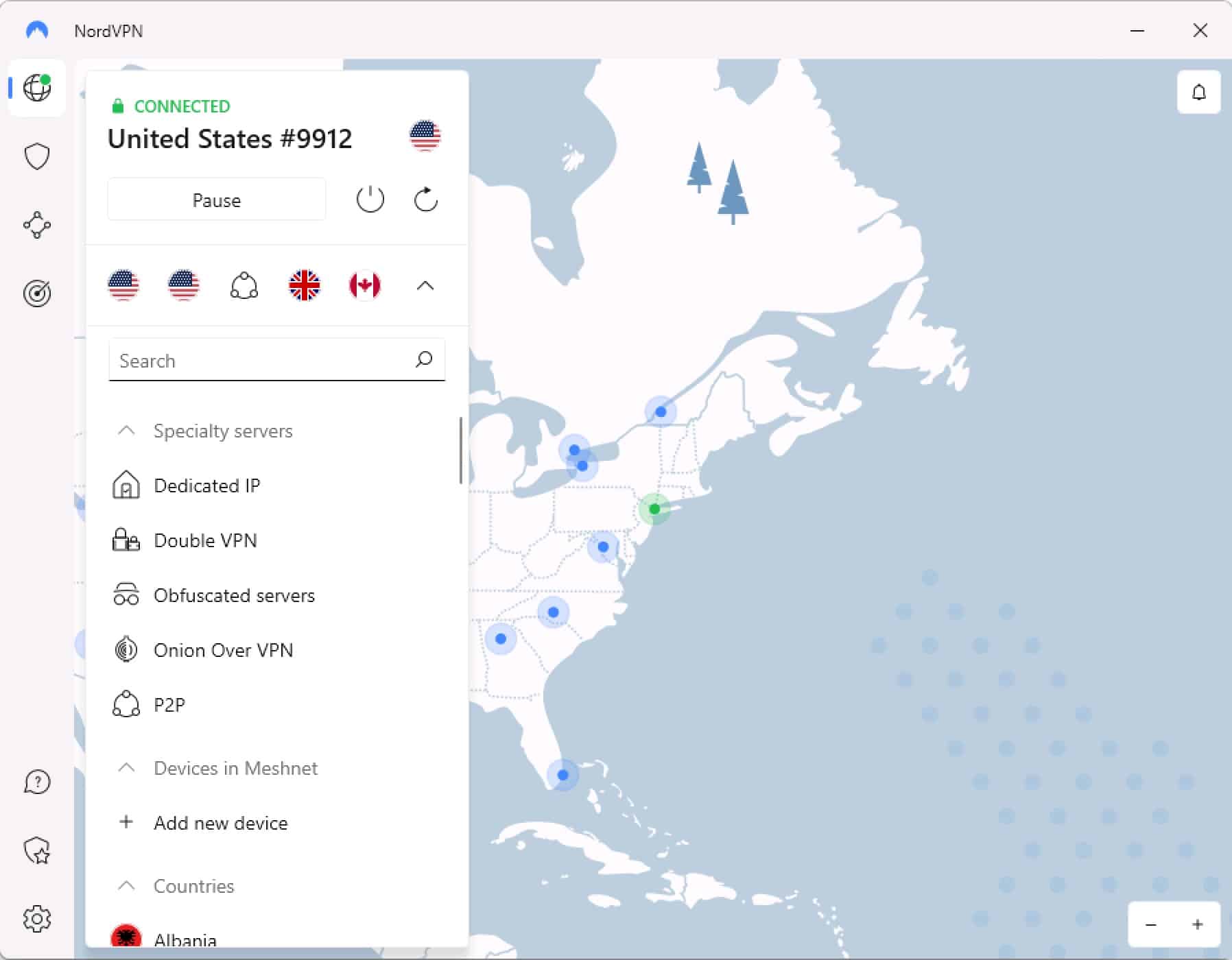 NordVPN - サーバーの分類