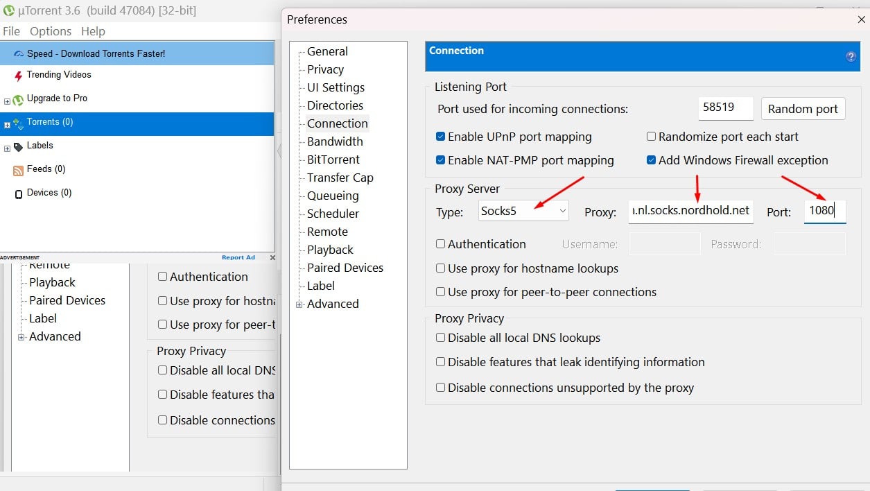 SOCK5 Proxy for NordVPN