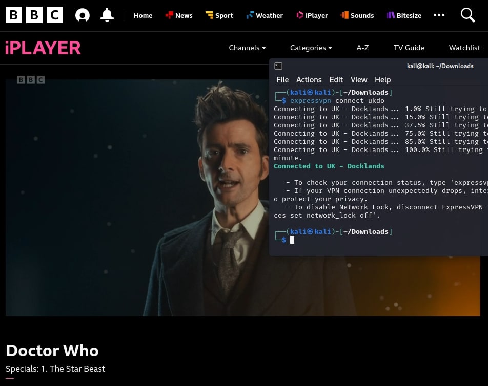 Streaming BBC iPlayer using ExpressVPN