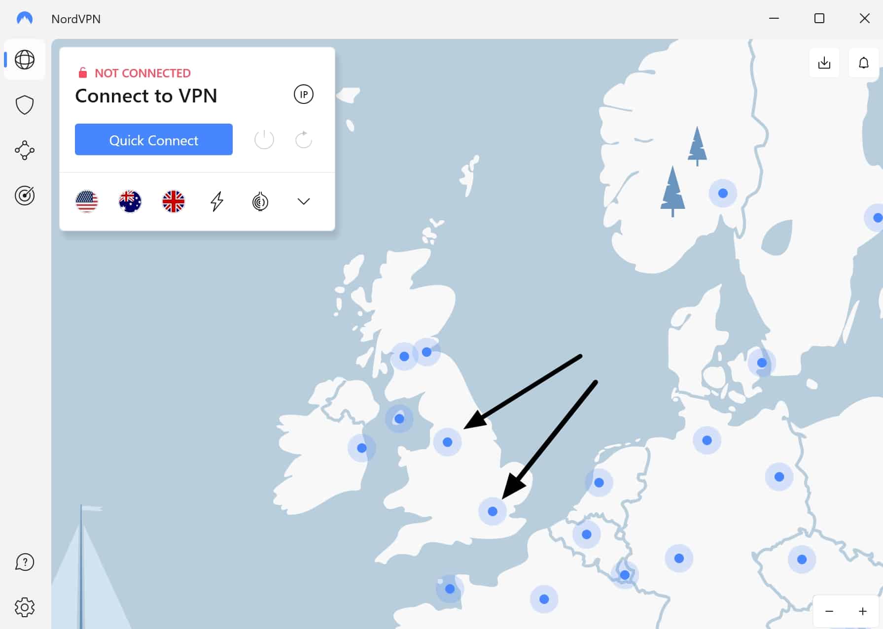 NordVPN server locations