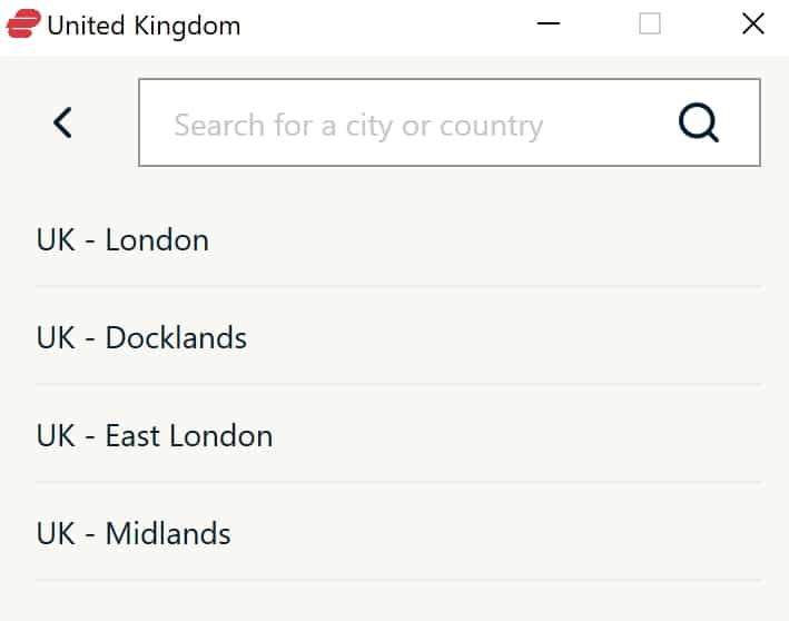 ExpressVPN UK servers
