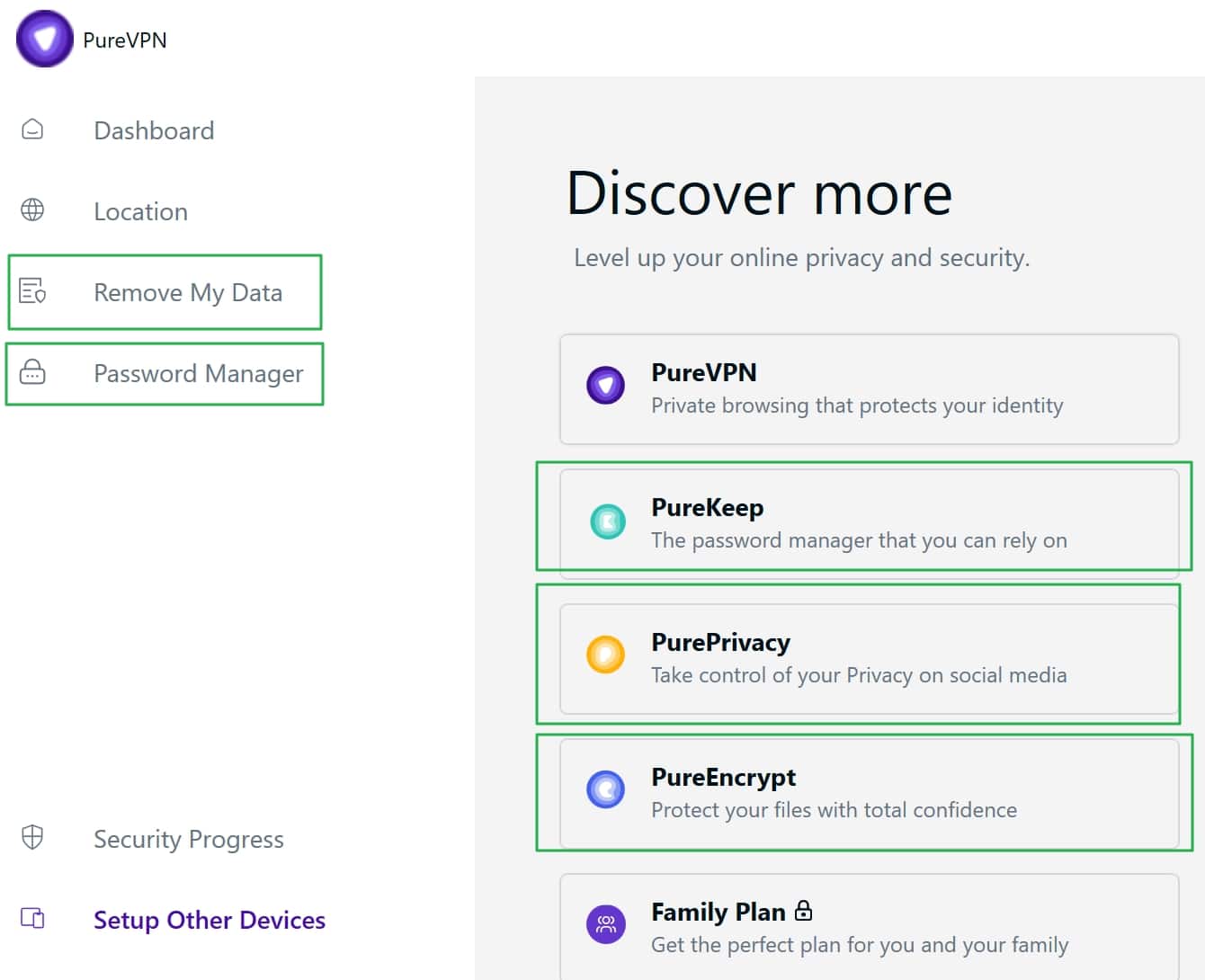 PureVPN additional features