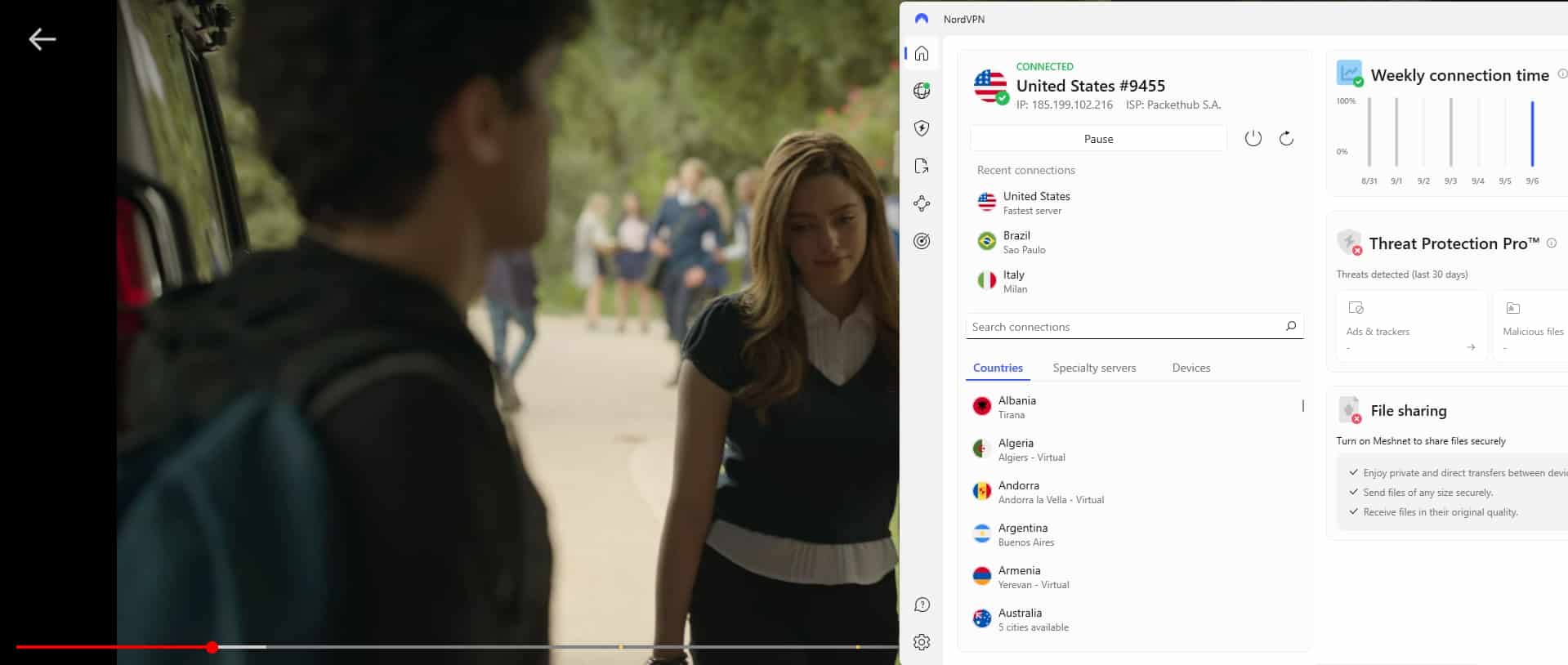 Streaming US Netflix with NordVPN