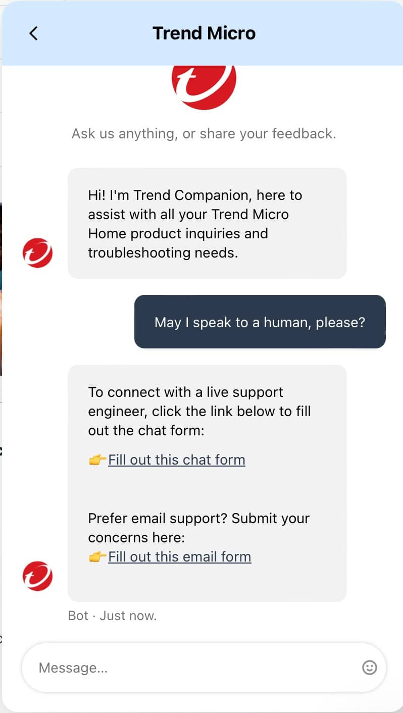 Trend Micro - Chat Bot