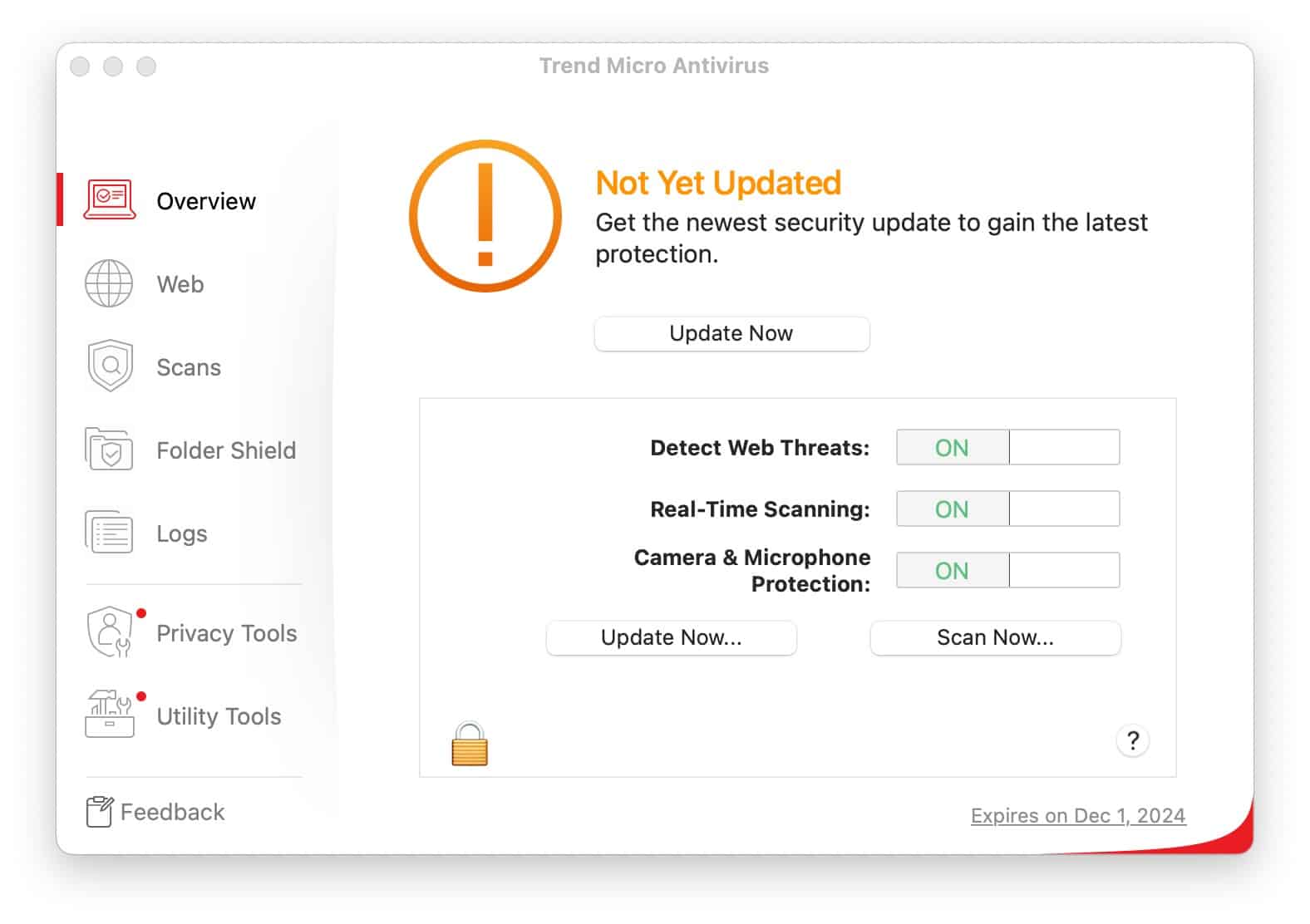 Trend Micro - First Launch Update