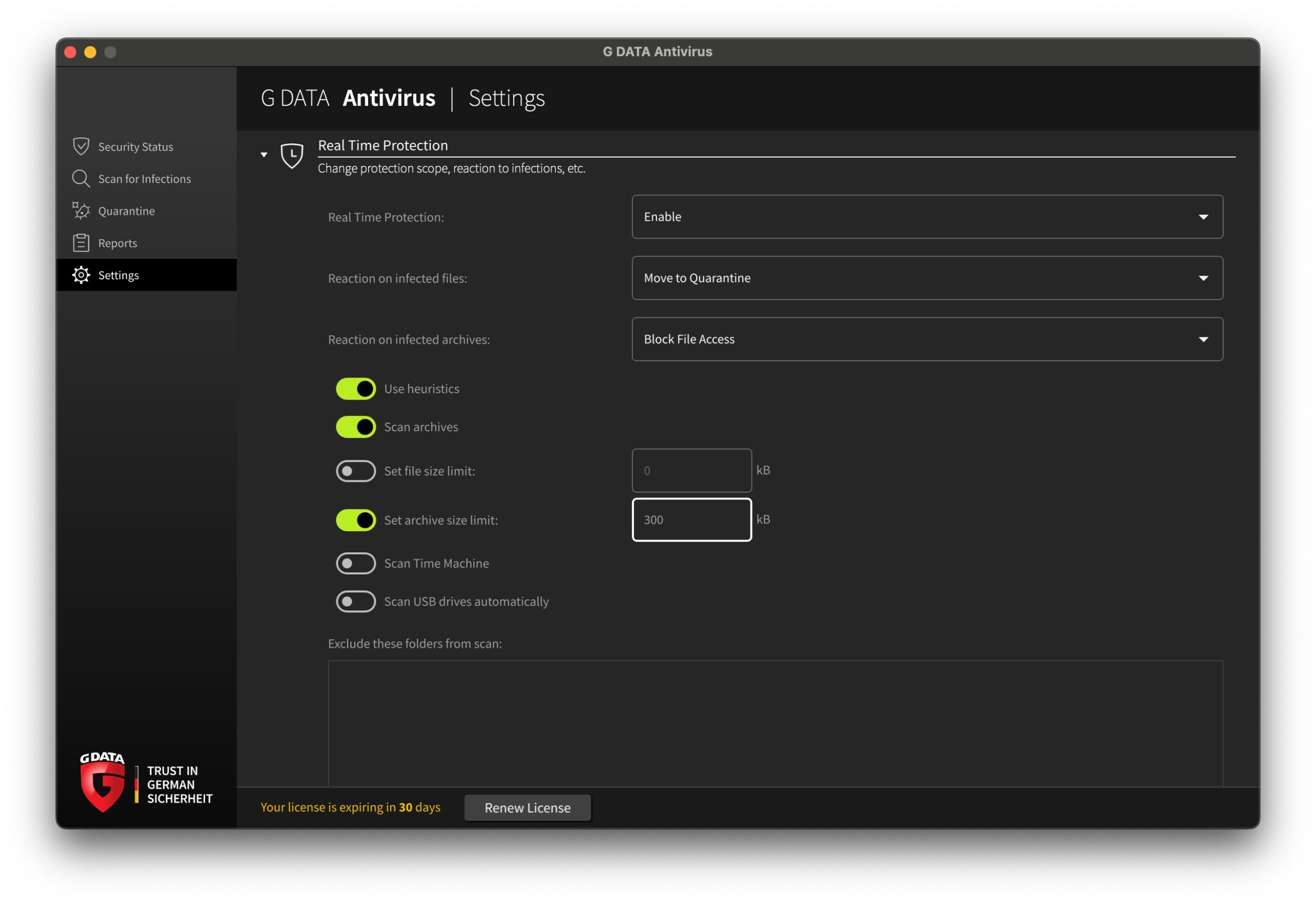 GData - Settings - RTP