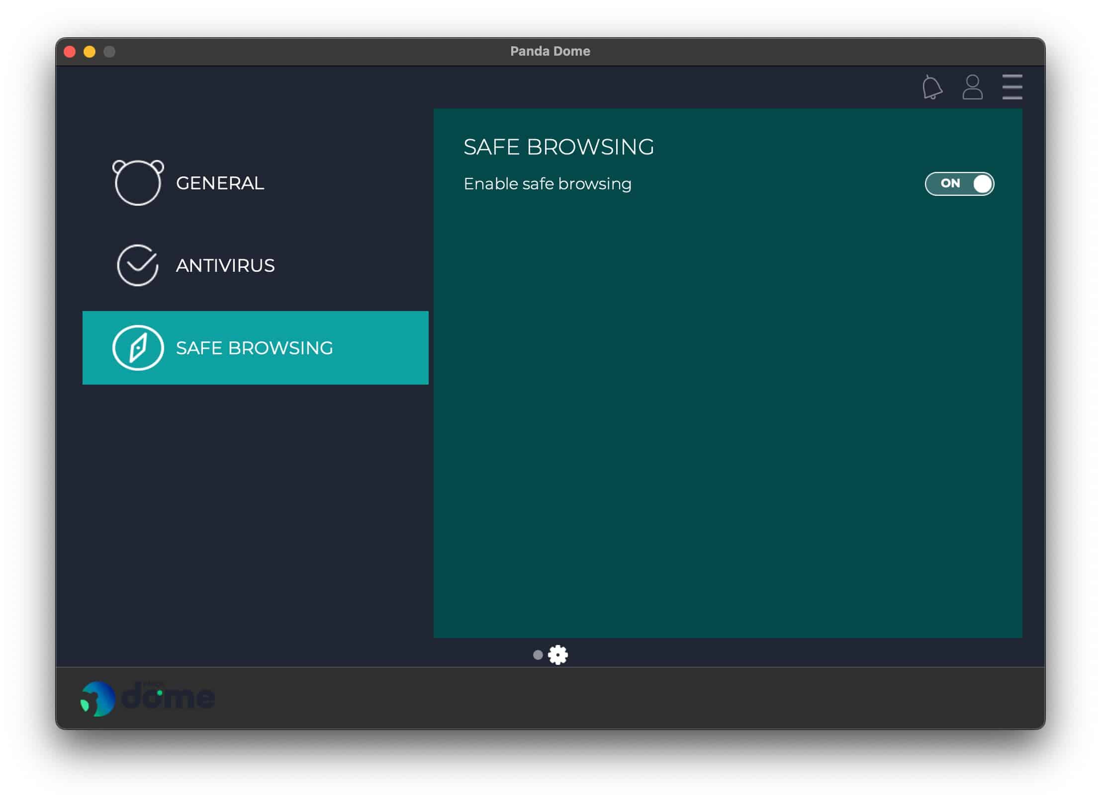 Panda antivirus - Settings - Safe Browsing