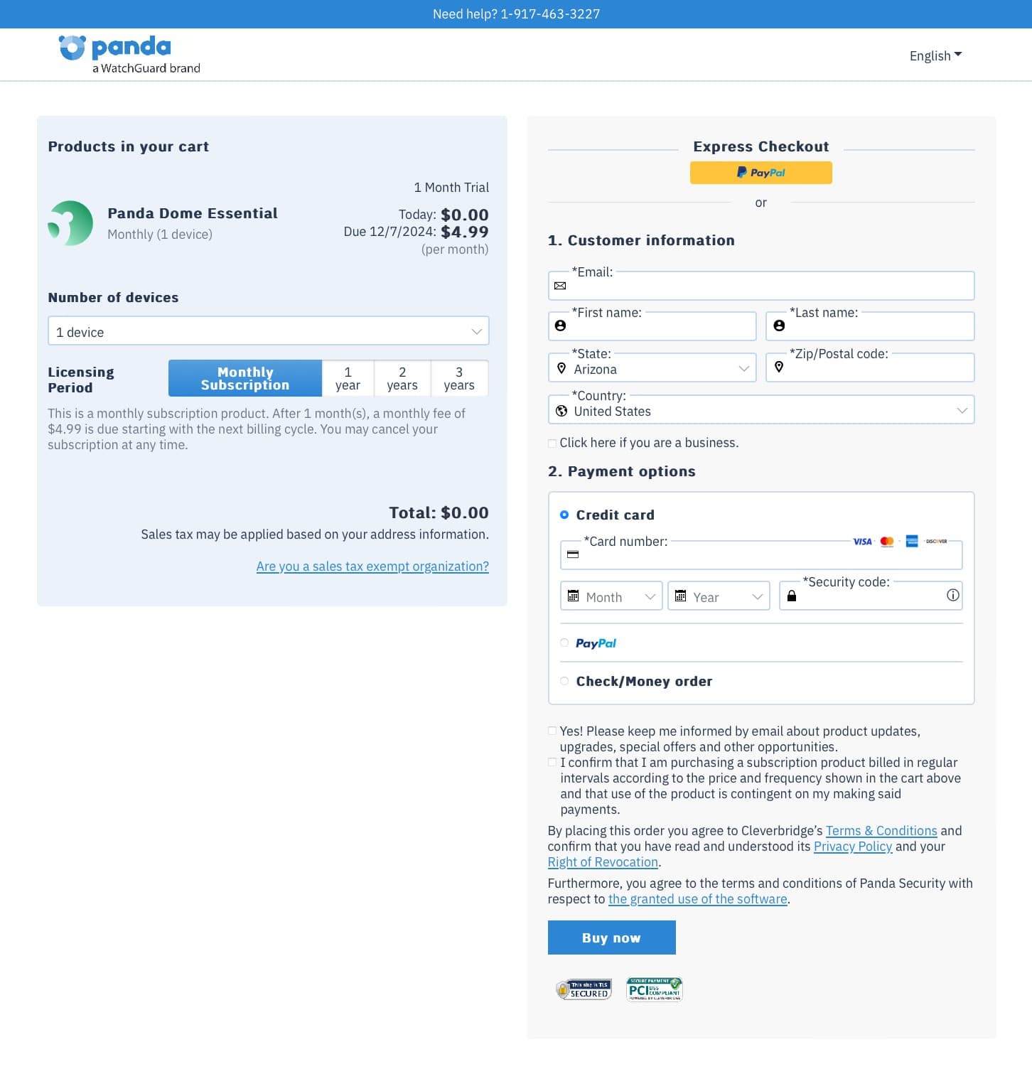 Panda Antivirus - Sign Up