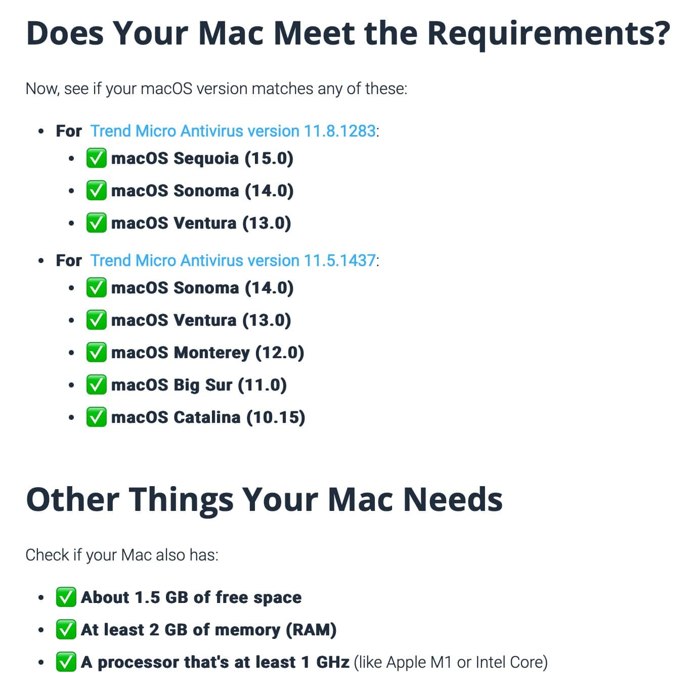 Trend Micro - System Requirements