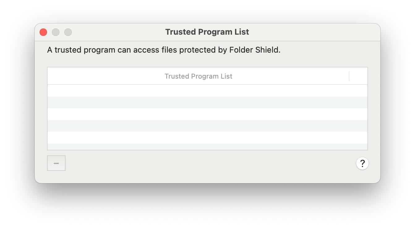 Trend Micro - Folder Shield - Trusted Programs