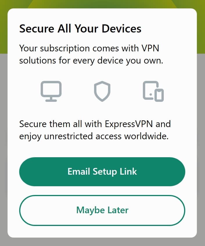 expressvpn all devices message