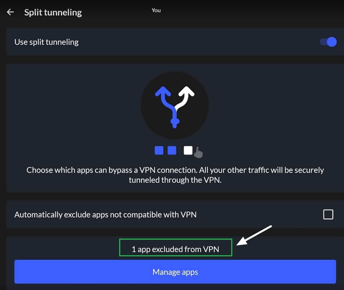 nordvpn android split tunneling