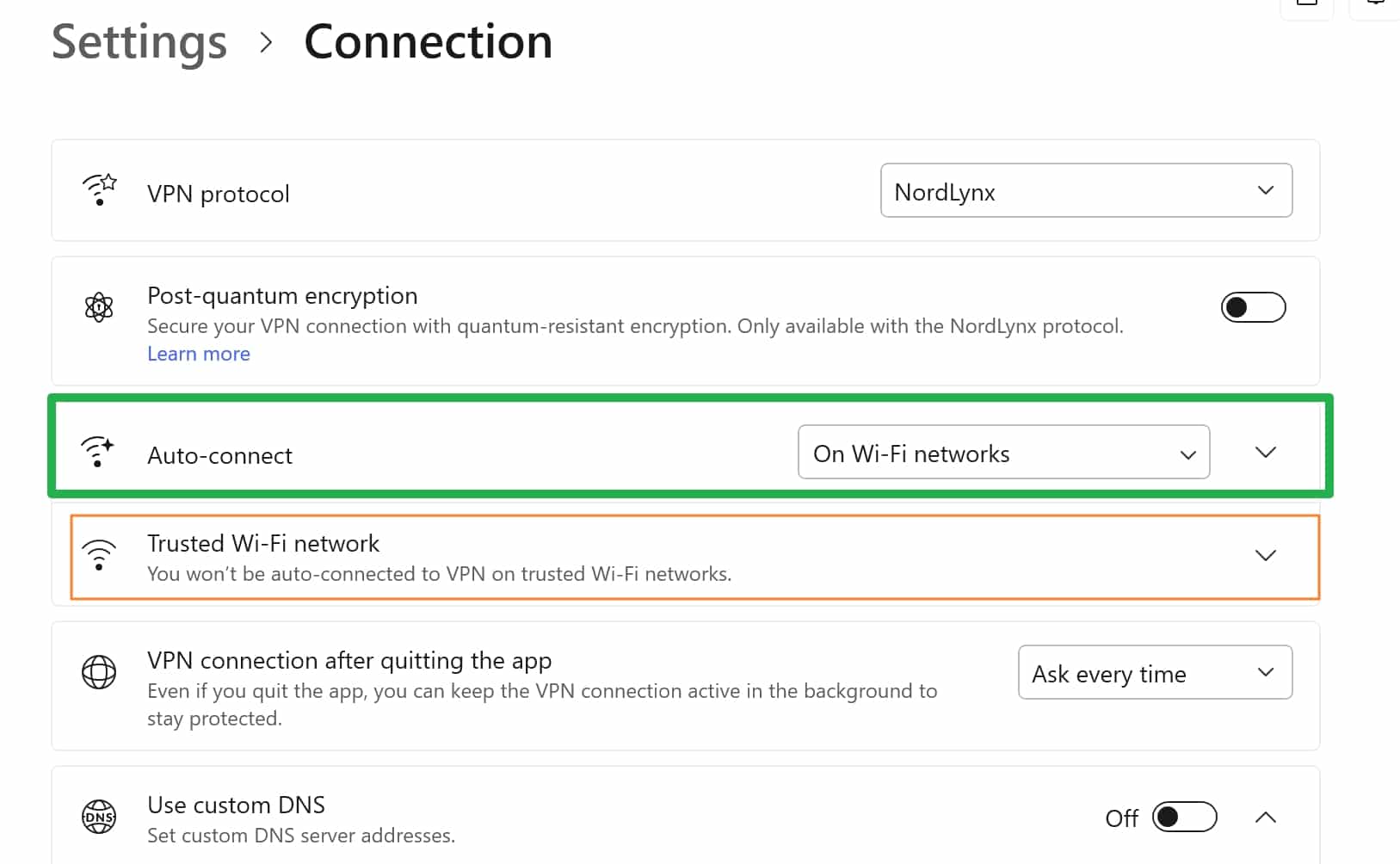 nordvpn auto connect