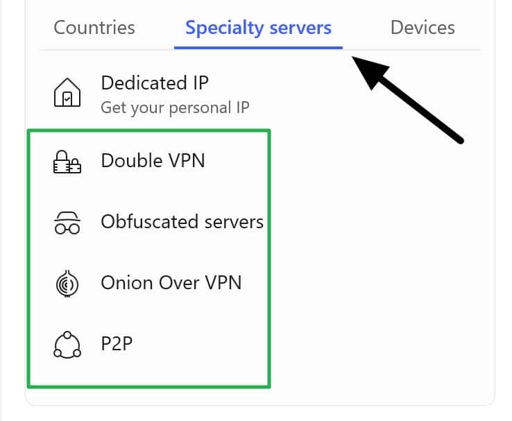 nordvpn speciality servers