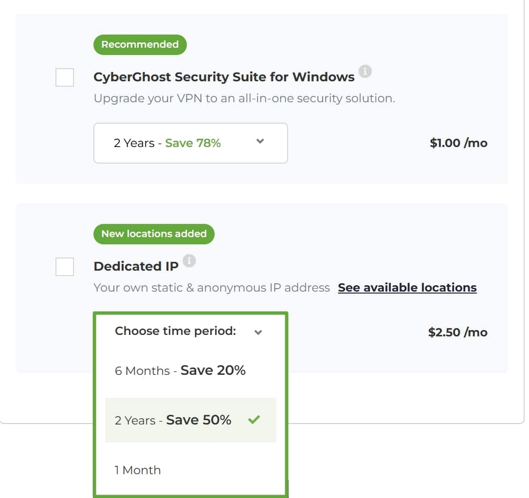 extras pricing discounts