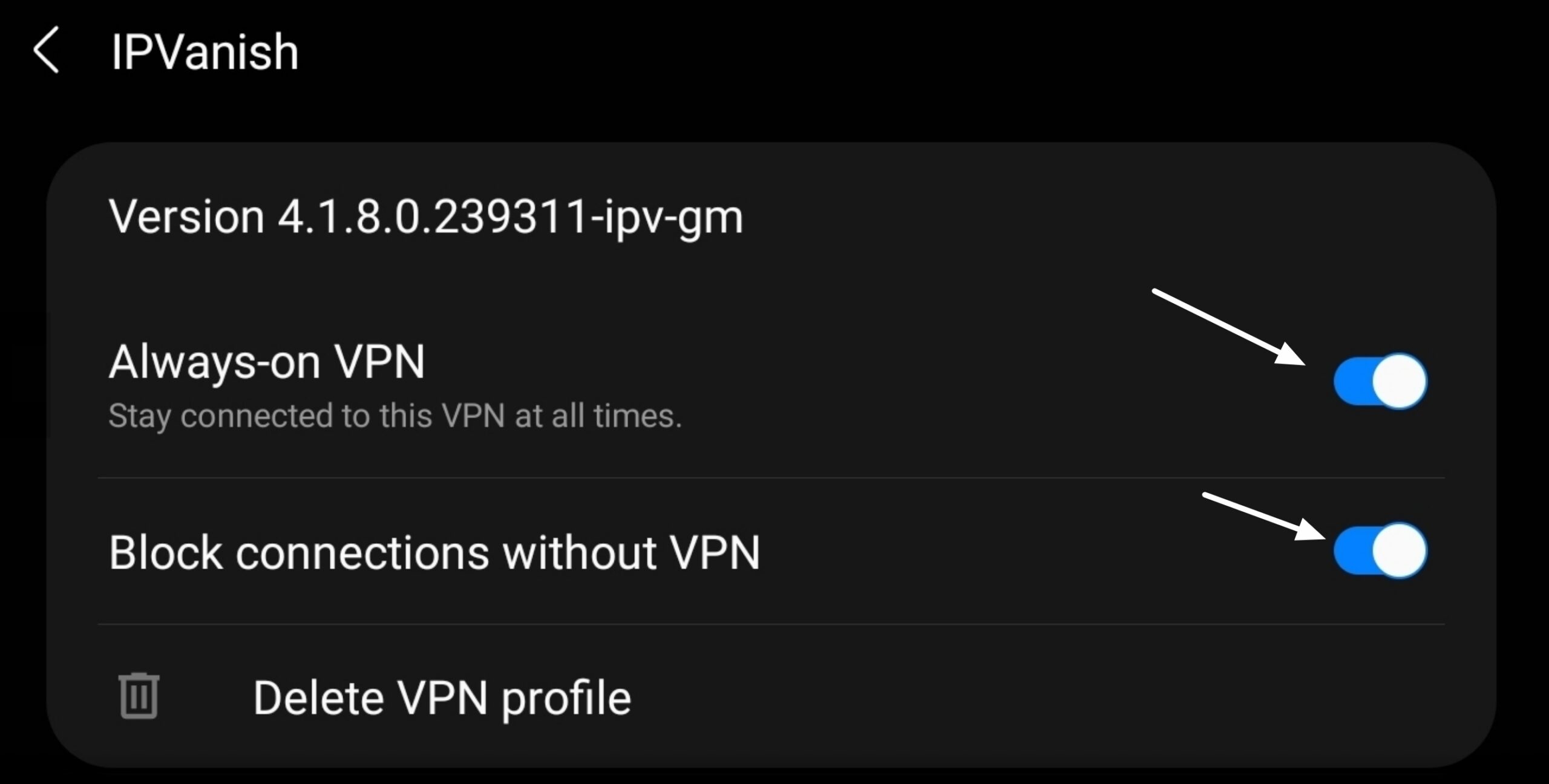 ipvanish android kill switch