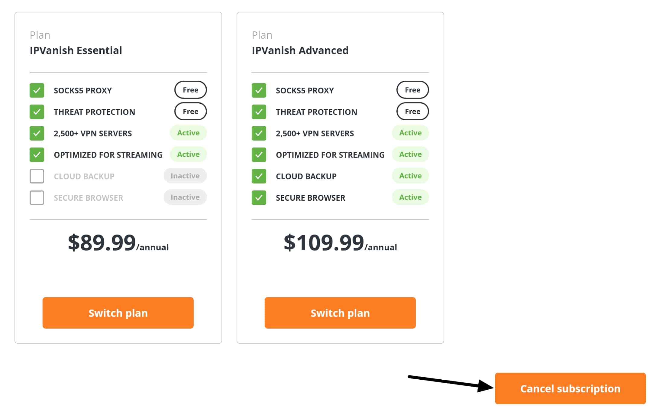 ipvanish account termination