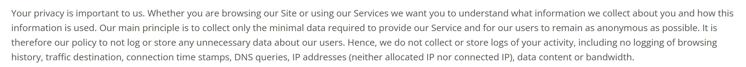 privatevpn privacy policy