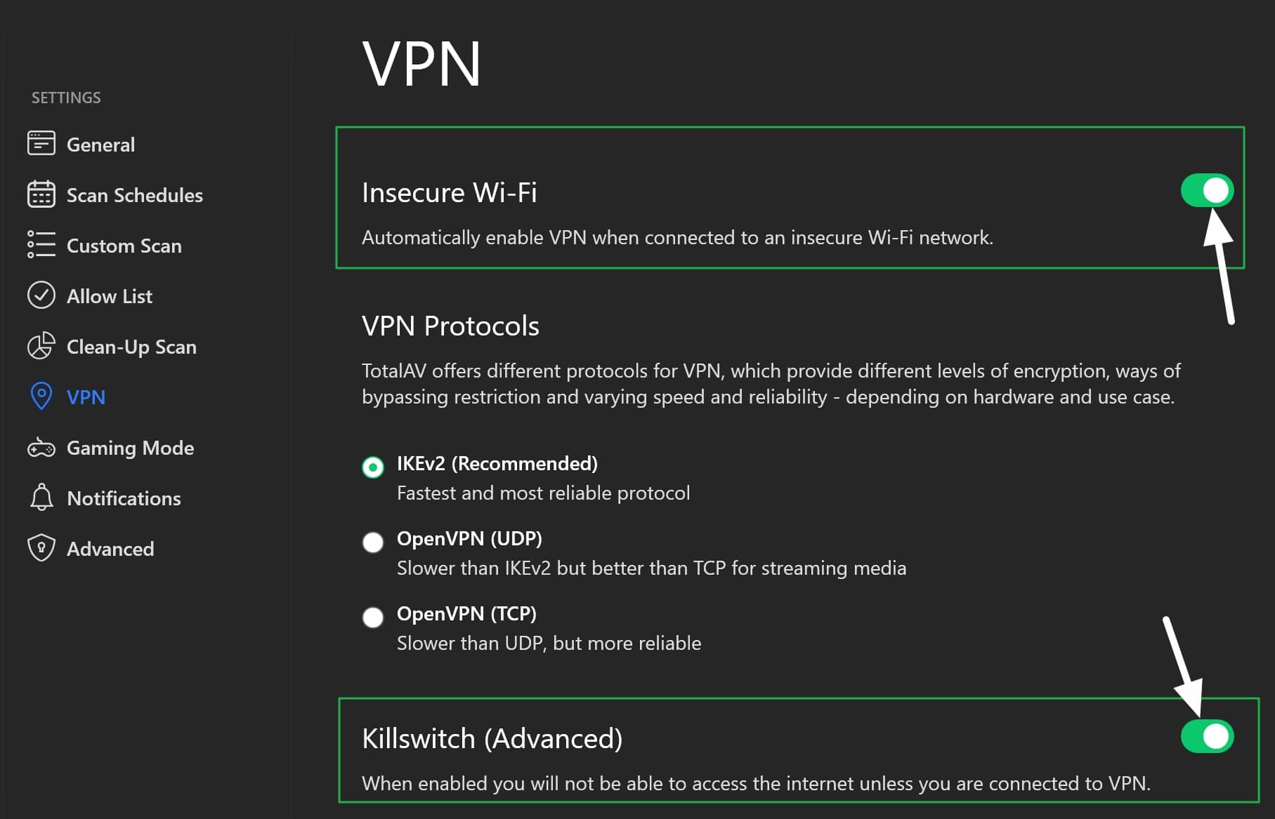 total vpn kill switch