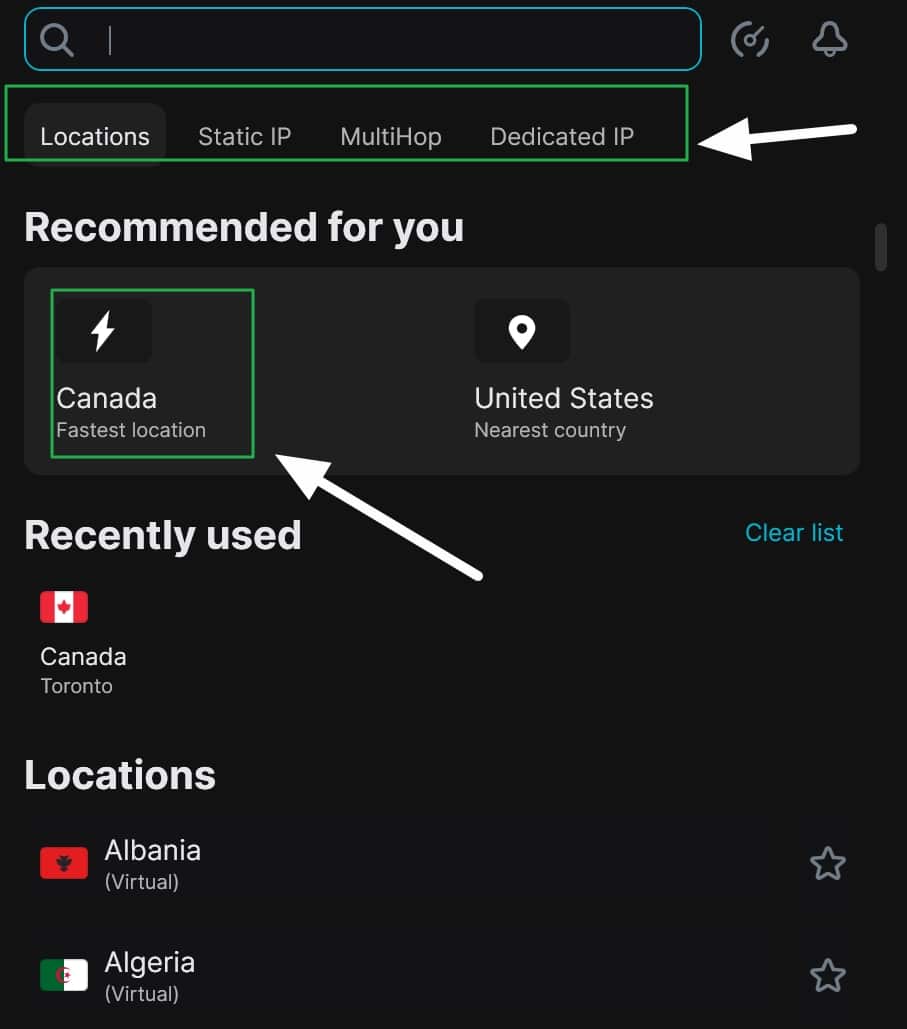 surfshark dark mode