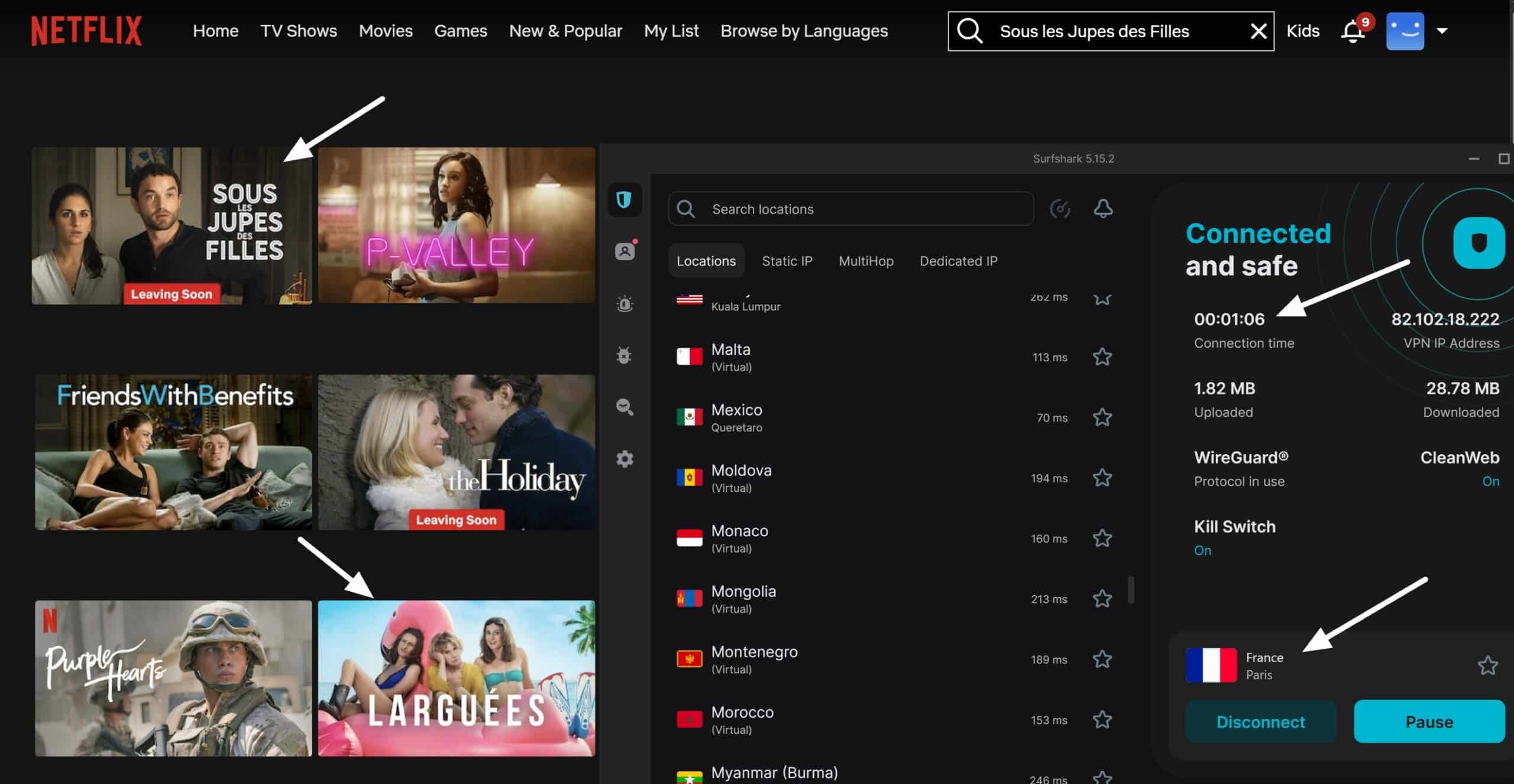 surfshark netflix france