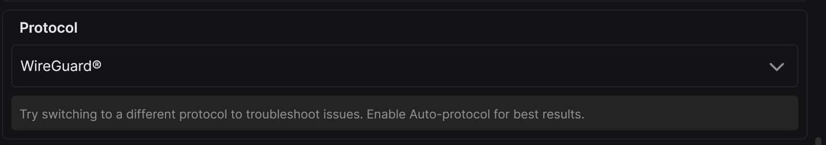 surfshark protocol selection